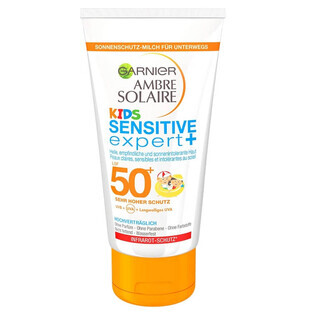 Garnier Ambre Solaire, Kindersonnenschutzlotion SPF50+, schnell einziehend, wasserfest, 50ml