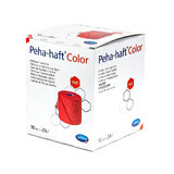 Peha-haft Color self-adhesive elastic bandage, red (932462), 10cm x 20m, Hartmann