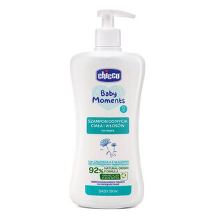 Chicco Baby Moments Champú para cuerpo y cabello 0m+, 500ml