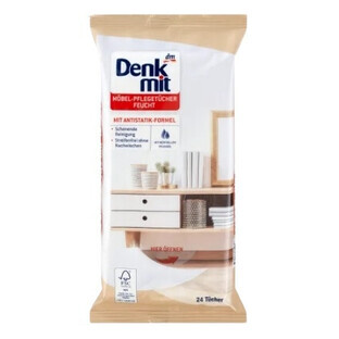 Denkmit, Toallitas húmedas para el cuidado de los muebles, 24 piezas