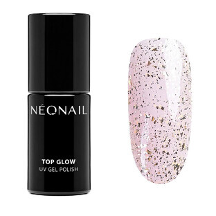 NeoNail Top Glow Híbrido Top Escamas de Oro, 7,2ml