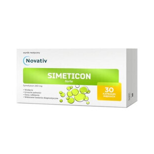 Novativ Simeticon Forte 240mg, 30 cápsulas - ¡Largo plazo de entrega!