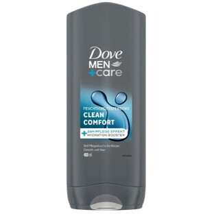 Dove Men, Clean Comfort Duschgel für Körper, Gesicht und Haare, 400 ml