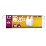 CleanPac Afvalzakken met handvatten 50l, 20 stuks