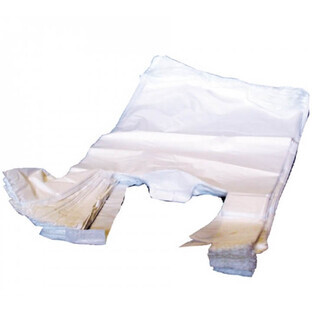 Elina, Bolsa de plástico 28x14x48cm, blanca, 1000 unidades