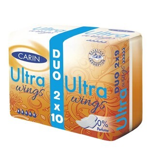 Carin Ultra Wings maandverband, 2x10 stuks