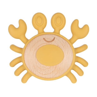 Canpol Babies, wooden-silicone tether for children KRAB, 1 pc