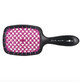 Janeke Superbrush Black and Fuchsia Hairdressing brush for wax removal