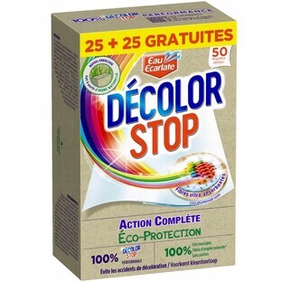 Decolor Stop, Chiffons de lavage avec protection écologique de la peinture, 25 + 25 pièces