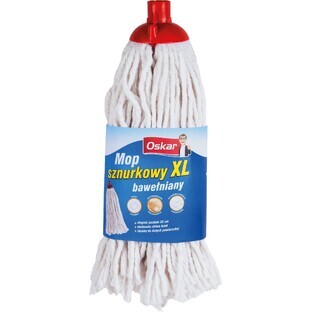 Oskar, XL cotton mop with thread