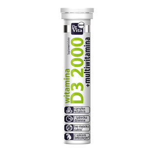 Dr Vita Vitamina D3 2000 UI con zumo, 20 comprimidos efervescentes