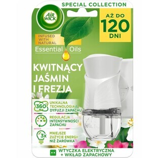 Air Wick, Plug electric + Reîncărcare aer pentru Jamin și Freesia Flower, 19 ml