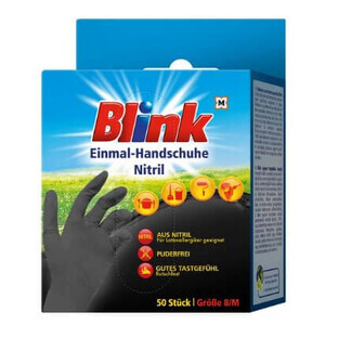 Blink, guanti monouso M, rosso, 50 pezzi
