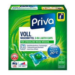 Priva Triple Aktiv Caps, Capsule de spălare, 22 spălături