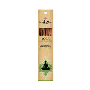 Sattva Natürliches Indisches Räucherwerk Yoga & Meditation, 15 Stück