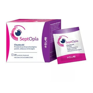 Septopia Hygienic eyelid wipes, 20 pieces
