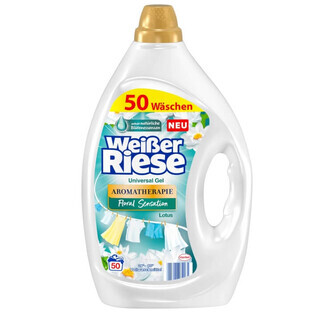 Weißer Riese sapone universale aromaterapico per bucato all'olio di loto e mandorle, 2,25 l