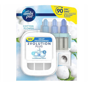 Ambi Pur 3Volution Rafraîchisseur d'air électrique Cotton Flow, 20 ml