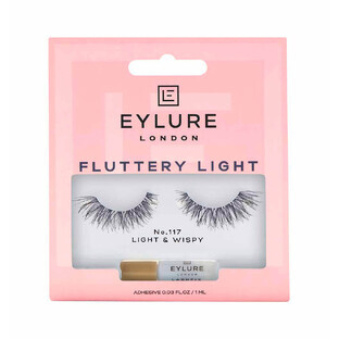 Eylure Fluttery Light Lashes Artificial eyelashes with glue effect No. 117