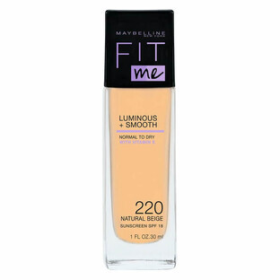 Maybelline Fit Me Luminous + Smooth Highlighting Foundation 220 Natural Beige, 30ml