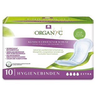 Organyc, tampoane sanitare, 10 bucăți