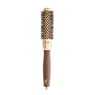 Olivia Garden Expert Blowout Shine Blowout Shine Gold/Brown spazzola per modellare e asciugare la cera, 25 mm