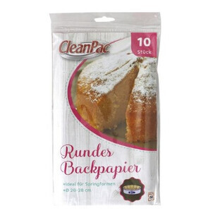 CleanPac, baking paper, okrgy, 10 pieces