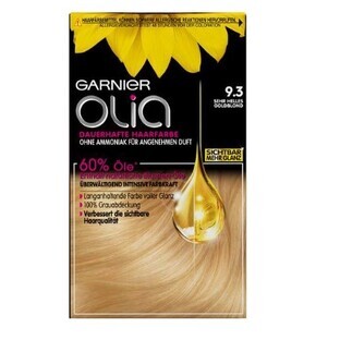 Garnier, Olia, Tinte para el cabello, 9.3 Rubio dorado claro, 1 ud.