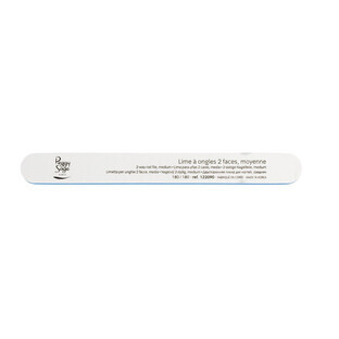 Peggy Sage double-sided straight nail file 180/180 white, 1 pc