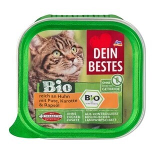 Dein Bestes, nourriture humide pour chats, poulet et dinde, 100 g