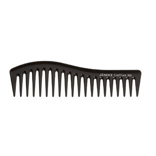 Janeke Wavy Comb Comb for all types of wax Black