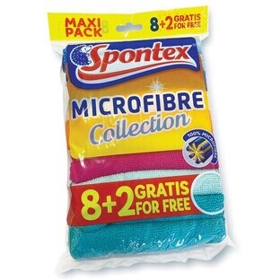 Spontex Mikrofaser-Friktionsbürste, 8 + 2 Stück