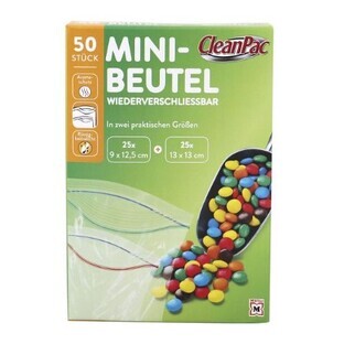 CleanPac, Mini bolsas, 50 unidades
