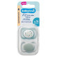 Babylove, Air symmetric silicone teat, green, size 3, from 16 months, 2 pcs.