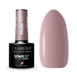 Claresa Soak Off Vernice ibrida UV/LED Nude 117, 5 g