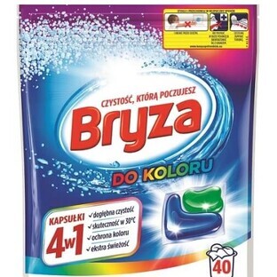Bryza capsules voor het wassen van gekleurde kleding kleurbescherming 4in1 40 stuks