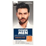 Joanna Power Men Color Cream 3in1 Beard and Hair Color 01 Black, 30g