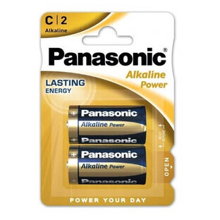 Baterie alcalină Panasonic C2, 2 bucăți