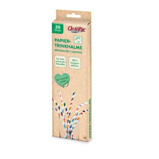 CleanPac, Papier-Getränkeflaschen mit Falten, 20 Stück