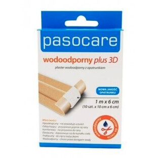 Waterdichte pleisters met 3D Plus Pasocare verband, 1mx6cm, 10 st x 10cmx6cm, 1 st - Gaat lang mee! Waterdichte pleisters met 3D Plus Pasocare verband, 1mx6cm, 10 st x 10cmx6cm, 1 st - Gaat lang mee!