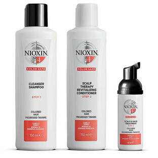 Nioxin System 4 Șampon pentru păr, 150ml + Balsam pentru păr, 150ml + Tratament pentru păr, 40ml