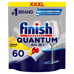 Finish Quantum Quantum All in 1 dishwashing capsules Powerball tablets 60 pcs lemon