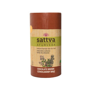 Sattva Natural Herbal Hair Dye Coloration naturelle à base de plantes brun chocolat, 150g