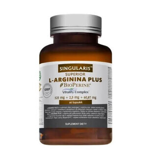 Singularis L-arginina plus 525 mg, 60 capsule