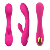 Boom Bunny Vibrador con 9 modos de vibración Red Rose