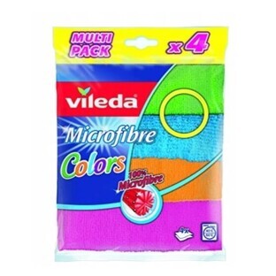 Vileda, cârpă microfibră Colors, 4 bucăți