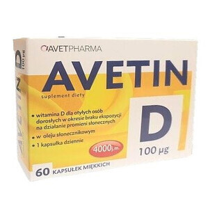 Avetin D 100 mcg, 60 capsules