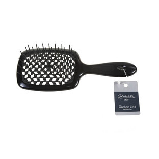 Janeke Superbrush perie anti-statică cu periuță negru