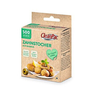 CleanPac, Bamboo toothpicks, 500 pieces