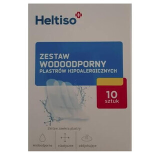 Heltiso, Set aus wasserdichten, hypoallergenen Pflastern, 10 Stück - Langlebig!